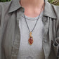 Carnelian Agate and Bronze Necklace