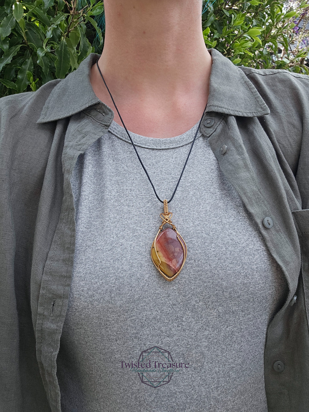 Mookaite and Bronze Necklace
