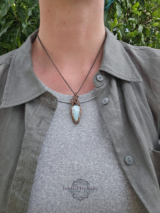 Larimar and Copper Necklace