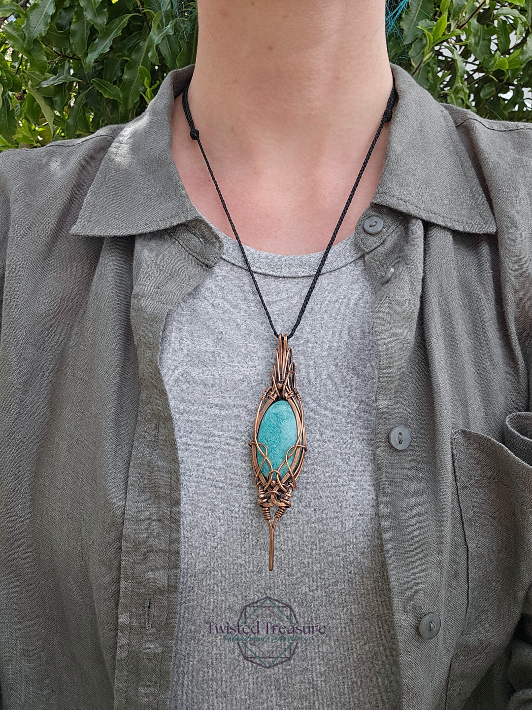Amazonite and Copper Necklace