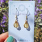 Bronze 'Dew Drop' Earrings - Citrine