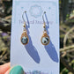 Bronze 'Dew Drop' Earrings - Moonstone with Black Tourmaline