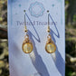 Bronze 'Dew Drop' Earrings - Citrine