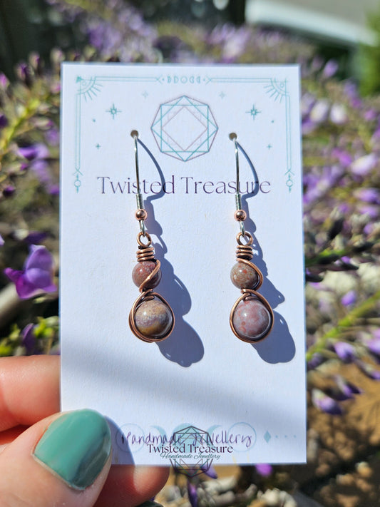 Copper 'Alchemy' Earrings - Indian Agate