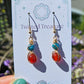 Bronze 'Alchemy' Earrings - Apatite & Carnelian