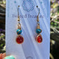 Bronze 'Alchemy' Earrings - Apatite & Carnelian