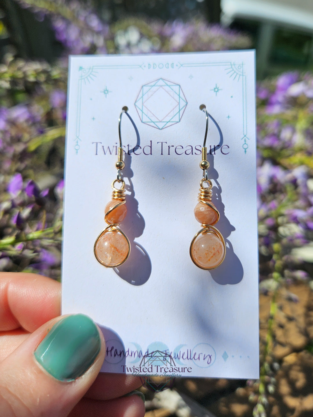 Bronze 'Alchemy' Earrings - Sunstone