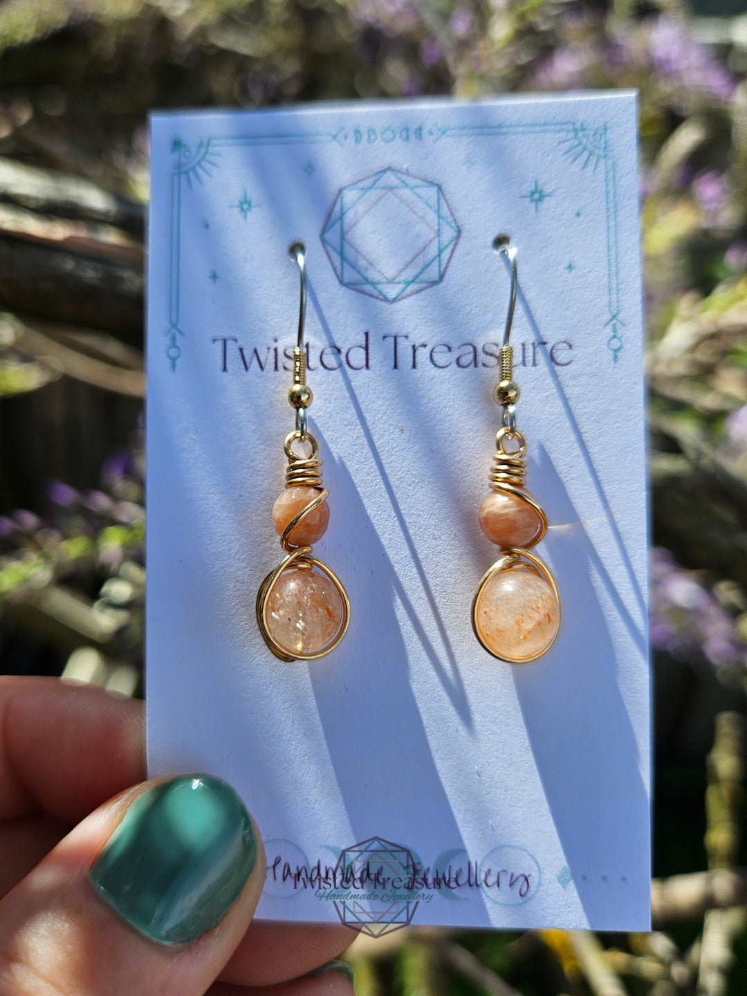 Bronze 'Alchemy' Earrings - Sunstone