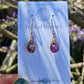 Copper 'Dew Drop' Earrings - Amethyst