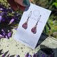 Copper 'Dew Drop' Earrings - Amethyst
