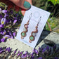 Copper 'Meander' Earrings - Pink Opal