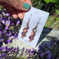 Copper 'Meander' Earrings - Amethyst