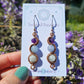 Copper 'Meander' Earrings - Moonstone
