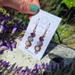 Copper 'Meander' Earrings - Moonstone