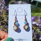 Copper 'Phase' earrings - Aquamarine & Moonstone