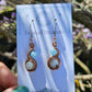 Copper 'Phase' earrings - Aquamarine & Moonstone