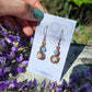 Copper 'Phase' earrings - Aquamarine & Moonstone