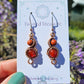 Copper 'Phase' earrings - Jasper & Carnelian