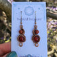 Copper 'Phase' earrings - Jasper & Carnelian