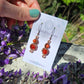 Copper 'Phase' earrings - Jasper & Carnelian