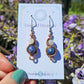 Copper 'Phase' earrings -Rose Quartz & Sodalite