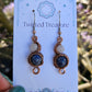 Copper 'Phase' earrings -Rose Quartz & Sodalite