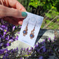 Copper 'Phase' earrings -Rose Quartz & Sodalite