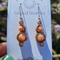 Copper 'Phase' earrings - Sunstone