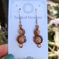 Copper 'Phase' earrings - Sunstone