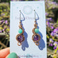 Copper 'Phase' earrings - Amazonite & Amethyst
