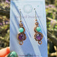Copper 'Phase' earrings - Amazonite & Amethyst
