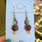 Copper 'Phase' earrings - Amazonite & Amethyst
