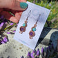 Copper 'Phase' earrings - Amazonite & Amethyst