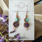 Copper 'Phase' earrings - Amazonite & Amethyst