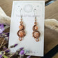 Copper 'Phase' earrings - Sunstone