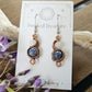 Copper 'Phase' earrings -Rose Quartz & Sodalite