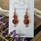Copper 'Phase' earrings - Jasper & Carnelian
