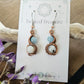 Copper 'Phase' earrings - Aquamarine & Moonstone
