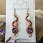 Copper 'Meander' Earrings - Amethyst