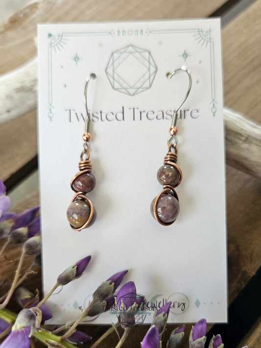 Copper 'Alchemy' Earrings - Indian Agate