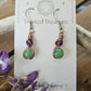 Copper 'Alchemy' Earrings - Amethyst & Green Aventurine
