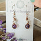 Copper 'Alchemy' Earrings - Moonstone & Amethyst