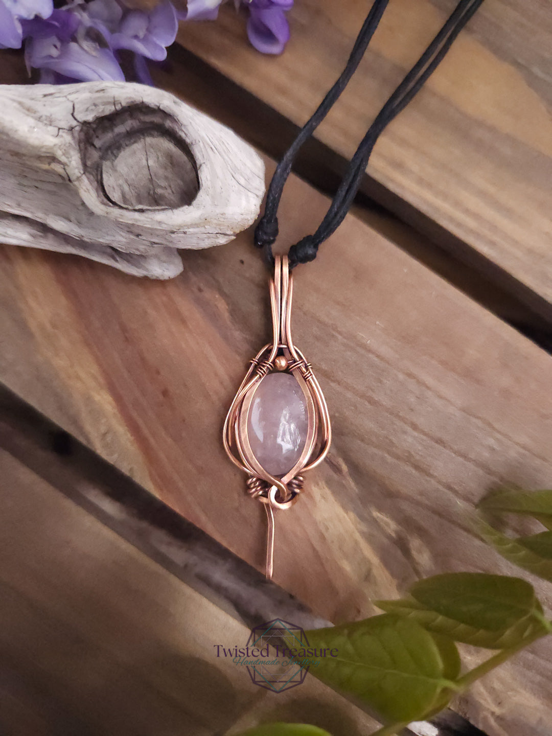 Rose Quartz and Copper Necklace