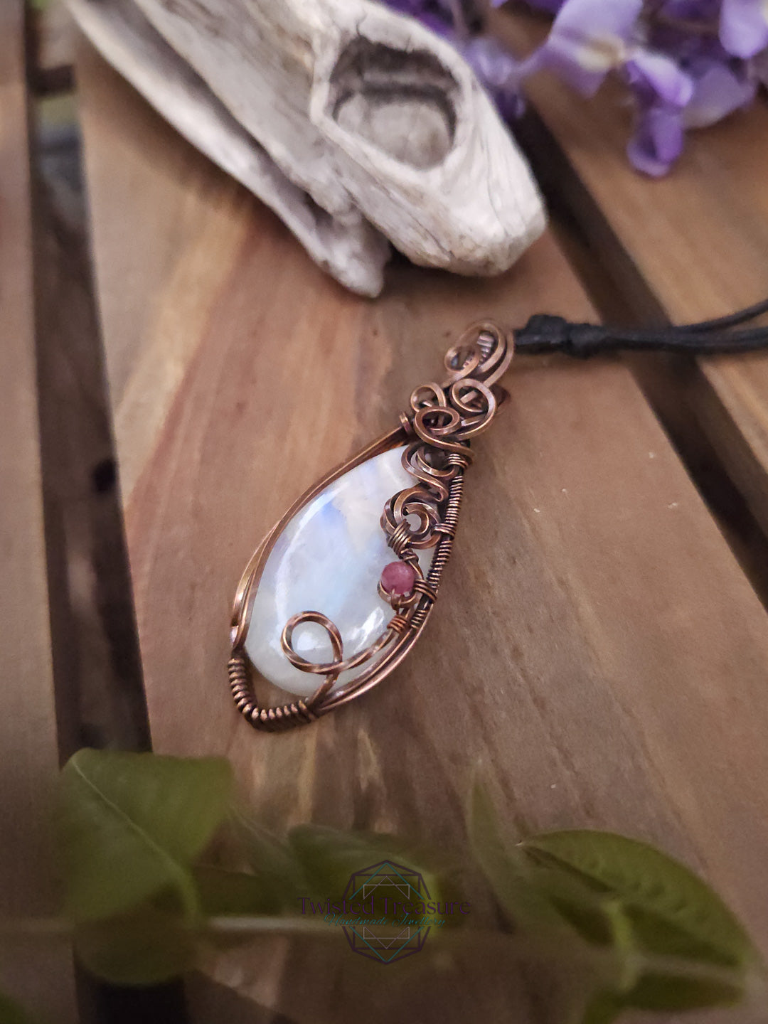 Moonstone and Copper Necklace