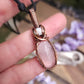 Rose Quartz, Opal and Copper Necklace
