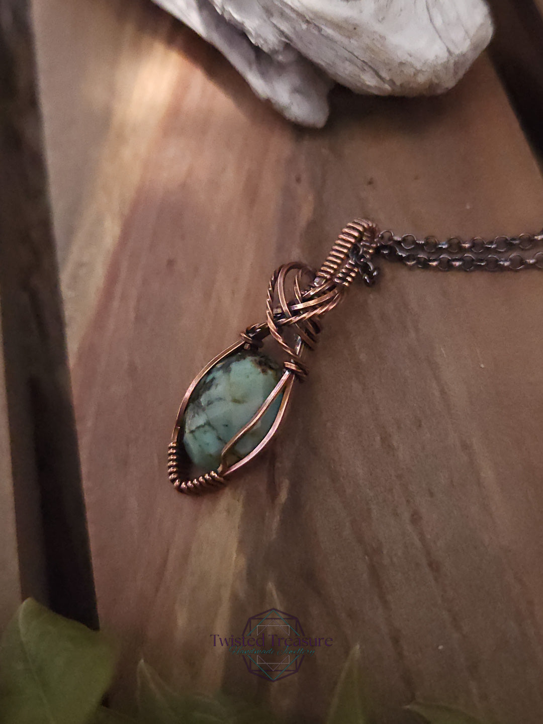 African Turquoise and Copper Necklace