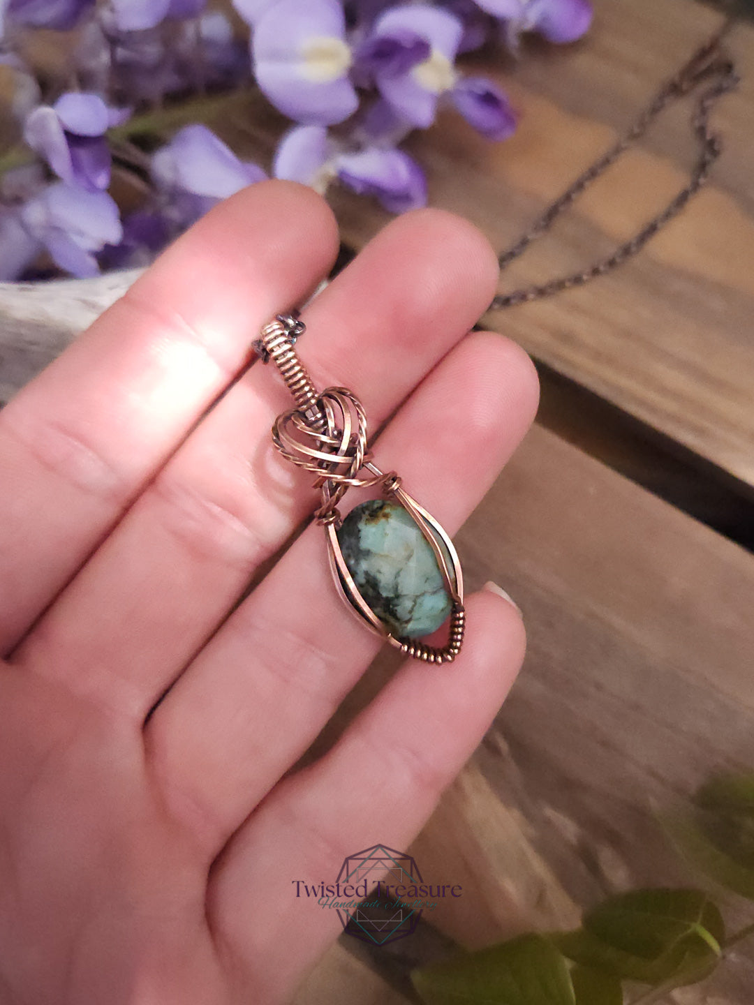 African Turquoise and Copper Necklace