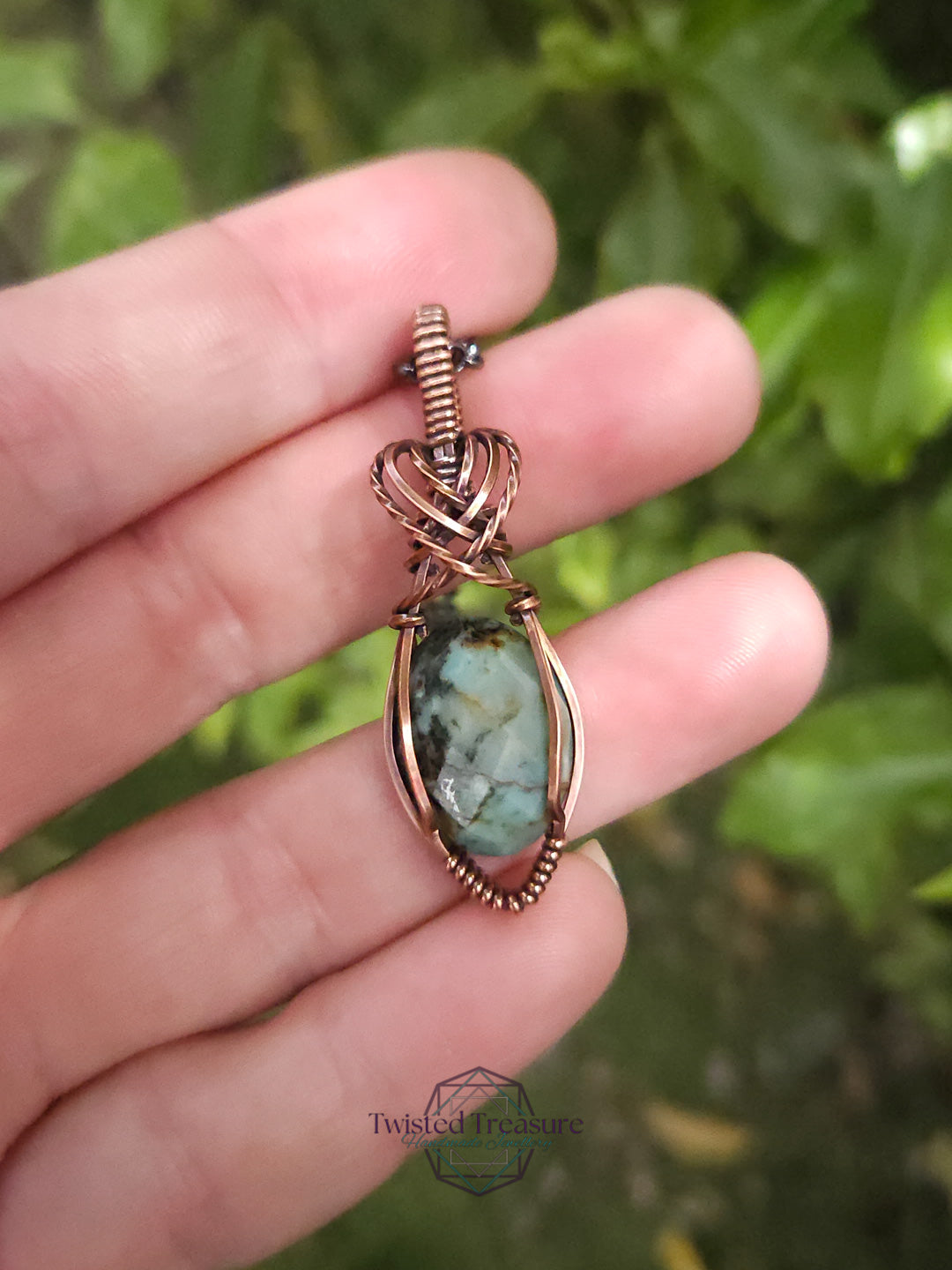 African Turquoise and Copper Necklace