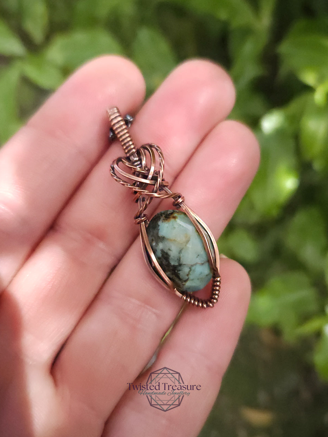 African Turquoise and Copper Necklace