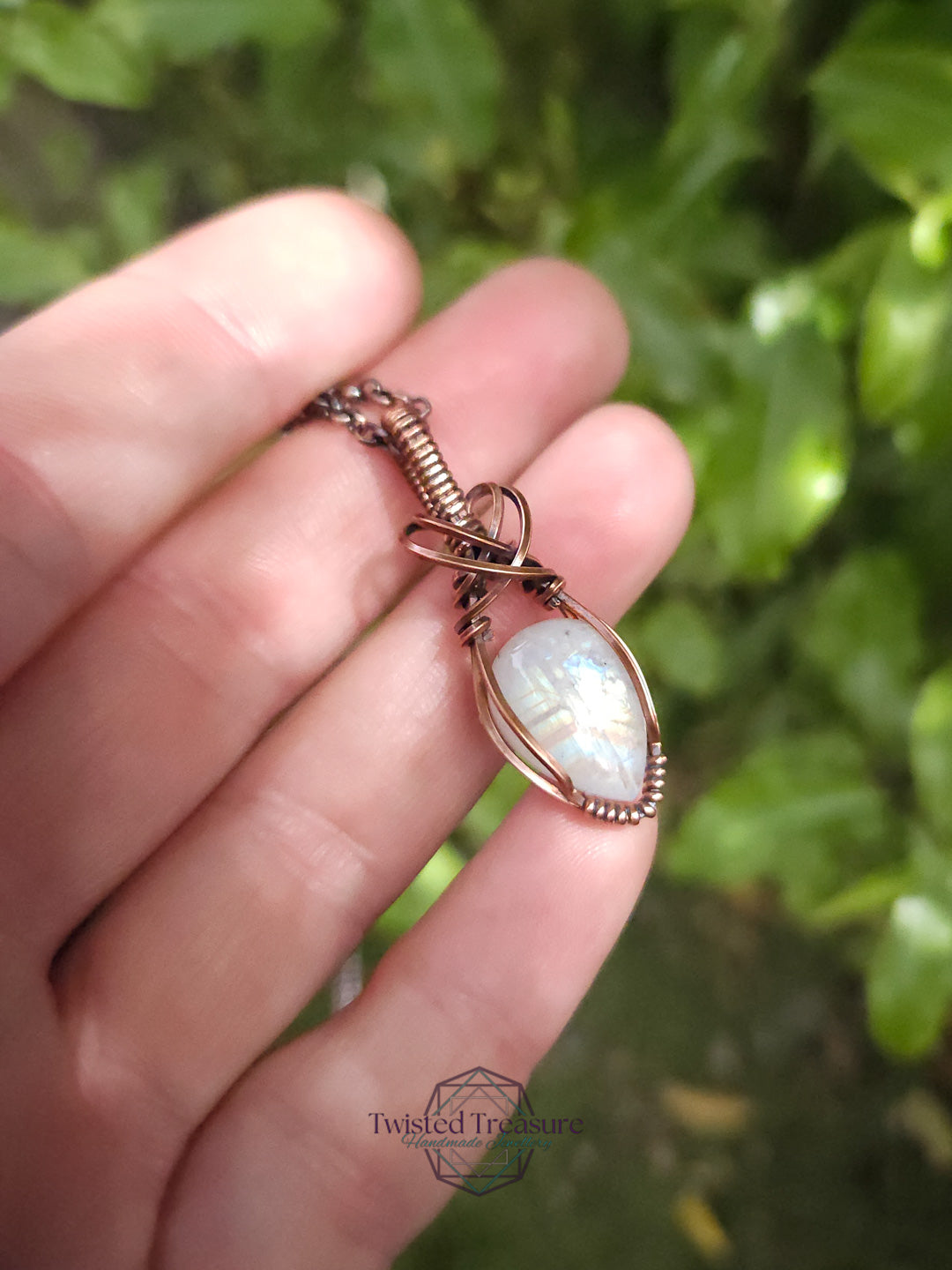 Moonstone and Copper Necklace